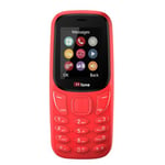 TTfone TT170 UK Sim Free Simple Feature Mobile Phone 1.8inch Screen Camera, Bluetooth Game, Alarm - Pay As You Go (Giff Gaff, with £0 Credit, Red)