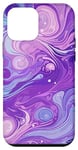 iPhone 12 mini Swirl Purple Color Illustration Pattern Abstract Art Case