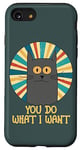 Coque pour iPhone SE (2020) / 7 / 8 You Do What I Want Retro Cat With Yellow Eyes