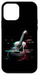 Coque pour iPhone 12 mini Glitch Guitare acoustique – Amateur de musique de guitare vintage