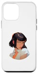 Coque pour iPhone 12 mini Cheveux noirs courts Anime & Manga Style Tsundere Girl