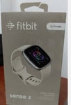 FITBIT ACTIVITY TRACKER SENSE 2 FITNESS SMARTWATCH (FB521SRWT-US) LUNAR WHITE