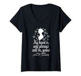 Womens Jane Austen Book Club My Heart Is Yours Sense & Sensibility V-Neck T-Shirt