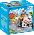 Playmobil City Life 70051 Emergency Motorbike, for Children Ages 4