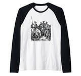 Don Quixote by Gustave Dore Raglan Baseball Tee