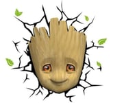 Marvel 3D LED-ljus Baby Groot Face 3D