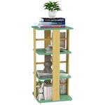 AIYAPLAY Bibliothèque pour Enfant avec roulettes, Rangement Livre Enfant 3 Niveaux, Meuble de Rangement pour Jouets, étagère Chambre Enfant pour Salle de Jeux, Chambre d'enfant, Vert