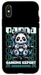 Coque pour iPhone X/XS Graphique de jeu Panda Gamer pour hommes, garçons, femmes, enfants