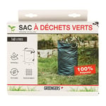 Greengers - Sacs à déchets de jardin, Jardin - Sac à déchets verts grand volume 160L, Sac à déchets de jardin 160L, Sac jardinage déchets 160L - 1 Sac - 3 Poignées, Sac autostable - ø47 x H92cm