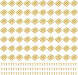 70PCS Charniere Miniature Mini Charnières Laiton Mini Charniere Rétro Petite Charnières Métal avec 2800pcs pour Cabinet Porte Tiroir Coffre Boîte à Bijoux Cabinet DIY Accessoires