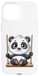 Coque pour iPhone 15 Aire de jeux Panda Swinging Playground Fun