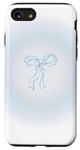 Coque pour iPhone SE (2020) / 7 / 8 Bleu clair Aura Soft Girl Ruban Bow Coquette Esthétique