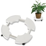 Yakimz Chariot à plantes 38-54cm Réglable Support Roulette Porte Plante a roulettes Blanc BROUETTE