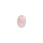 Cabochon, naturlig ljus rosenkvarts, 12x16mm oval, 1st rosa