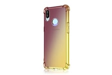 Wisetony Coque et étui téléphone mobile en tpu antichoc magnifique avec airbag pour samsung galaxy a9 star / a8 - noir&or