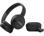 JBL T570 BT - Black + Wave Buds - Black