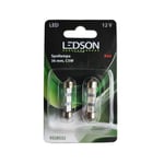 Lampa, C5W LED Röd 36 mm, 2-pack Ledson