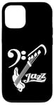 Coque pour iPhone 12/12 Pro Guitare basse Jazz Musicien