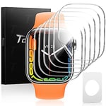 TOCOL 6 Pièces Protection Écran pour Apple Watch Serie 9/8/7 45mm, Sans Bulles Résistant aux Rayures HD Qualité Supérieure Transparent TPU Souple Film Protecteur pour Apple Watch 45mm