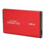 Ulkoinen kiintolevy 2,5 tuuman ohut USB 2.0 High Speed Plug and Play -mobiilikiintolevy tietokoneille, Travel Red 750GB