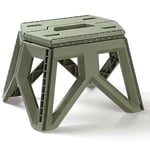 Tabouret Pliant ExtéRieur Portatif Chaise de PêChe de Camping Tabouret Triangulaire en Plastique pp Renforcé à Haute Charge, Vert