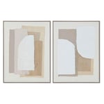 Home ESPRIT Tableau Blanc Beige Abstrait scandinave 62 x 3,2 x 82 cm (2 unités)