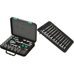 Wera 8100 SB 2 Zyklop Speed Ratchet, Sockets, Bits and Accessories Set, 3/8" Drive, 43PC, 05003594001 & Joker Combination Ratchet Spanner Set Metric, 11pc, 05020013001