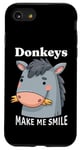 iPhone SE (2020) / 7 / 8 Donkeys Make Me Smile Donkey Lover Cute Farm Animals Case