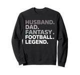 Husband Dad Fantasy Football Legend Retro Father's Day Sweatshirt