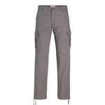 Jack & Jones Mens Cargo Combat Trousers - Grey - Size 30W/30L