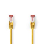 Nedis CAT6 Verkkokaapeli | RJ45 uros | RJ45 uros | S/FTP | 15.0 m | Pyöreä | LSZH | Keltainen | Label