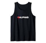 Alphas Love, Heart Design Loved by Anyone who Likes Alphas Tank Top