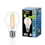 Integral LED E27 Non-Dimmable Dusk to Dawn Dual Sensor Omni-Filament GLS Bulb – Warm White 2700K, 806lm, 7W (60W Equivalent) - Energy efficient & Ideal for Outdoor, Porch, Garage, Garden, Patio