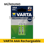 2 PILES AAA VARTA RECHARGEABLES ACCU POWER HR03 Professional, 800mAh