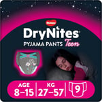 Huggies DryNites, Girlsâ€™ Teen Pyjama Pants - Sizes 8-15 Years - Discreet Ni...