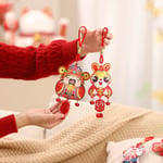 New Year Decorations Spring Festival Red Lanterns Rabbit Pendants For 2023