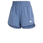 adidas Women Pacer Training 3 Stripes Woven High Rise Short Shorts, L, 3 inch