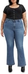 Levi's Women's Plus Size 726 High Rise Flare Jeans, Blue Wave Mid Plus, 16 S