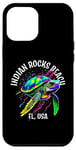 iPhone 12 Pro Max Indian Rocks Beach Florida USA Abstract Turtle Design Case