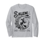 Salem 1692 they missed one Halloween floral moon Witch love Long Sleeve T-Shirt