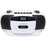 Lecteur radio cassette et CD portable - THOMSON - RK201CD - Blanc