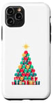 Coque pour iPhone 11 Pro Christmas Tree Joueur de Tennis de Table Ping Pong Raquette