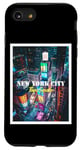 Coque pour iPhone SE (2020) / 7 / 8 Cool New York City Times Square Skyline Illustration Graphic