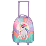 Depesche 12615 Ylvi-Trolley avec roulettes LED Clignotantes, Valise pour Enfants avec poignée télescopique, env. 38 x 30 x 16 cm, Violet