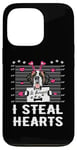 iPhone 13 Pro I Steal Hearts Valentine St Bernard Dog Funny Valentines Day Case