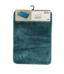 Tapis de salle de bain Bleu canard en Microfibre Confort et Doux 50 x 70 cm