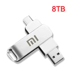 Xiaomi MIJIA-Clés USB 3.2 étanches,transfert haute vitesse,clé USB en métal,carte mémoire,disque dur,disque flash,16 To,8 To - Type 8TB