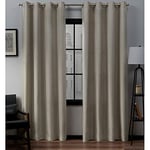 Exclusive Home Curtains Exclusif Maison Rideaux Loha en Lin Grommet Top fenêtre Panneau de Rideau Paire, Polyester, Naturel, 84" Length