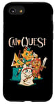 Coque pour iPhone SE (2020) / 7 / 8 Cat Quest RPG Hero Cats Jeu vidéo RPG Gamer Funny Cat