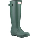 Hunter Womens Matt Green Wft1001Rma-Hgr Original Tall Back Adjustable Wellington Boots